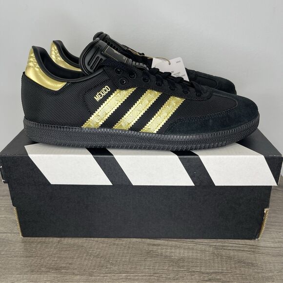 Adidas Samba “Mexico 2025 Kit” Black Colorway Men’s Size 9.5 Authentic JH5656 - Picture 1 of 8